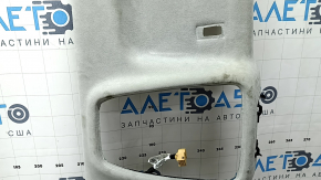 Обшивка потолка Audi Q7 16-19 под панораму, серая алькантара, с плафонами и сетками динамиков, под чистку