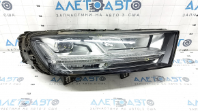 Фара передняя правая в сборе Audi Q7 16-19 LED, песок, потерта, полез лак