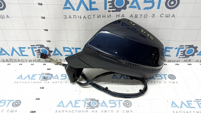 Зеркало боковое левое в сборе Audi Q7 16-19 15+4 пинов, подогрев, автоскладывание, поворотник, автозатемнение, камера, BSM, синее