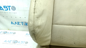 Обшивка пассажирского сиденья Lexus ES300h ES350 13-18 бежевая, перфорация, подогрев, примята кожа, окислены фишки, под химчистку
