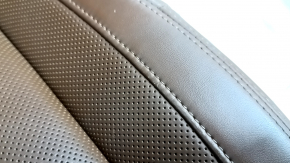 Scaun pasager Audi Q7 16-19 cu airbag, piele maro, incalzire, ventilatie, electric, fisuri, necesita curatare