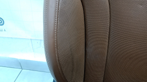 Scaun pasager Audi Q7 16-19 cu airbag, piele maro, incalzire, ventilatie, electric, fisuri, necesita curatare
