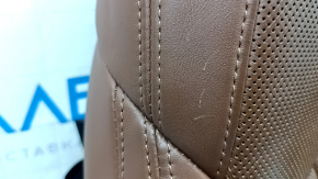 Scaun sofer Audi Q7 16-19 fara airbag, piele maro, incalzire, ventilatie, cu zgarieturi,