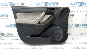 Garnitura portiere fata stanga Subaru Forester 17-18 SJ negru cu material textil gri, cotiera piele gri