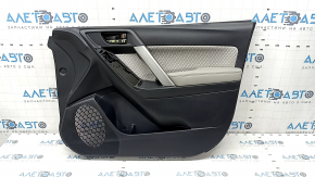 Garnitura portiera fata dreapta Subaru Forester 17-18 SJ neagra cu stofa gri, piele cotiera gri, cu maner, cu suprapunere gri, pentru curatare