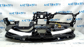 Торпедо передняя панель с AIRBAG Lexus ES300h ES350 13-18 черная с бежевыми накладками, ржавый пиропатрон, под чистку