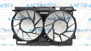 Диффузор кожух радиатора голый Audi Q7 16-26 2.0T, 3.0T под 2 вентилятора 1200W без 1 заслонки