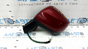 Зеркало боковое левое в сборе Subaru Forester 17-18 SJ 11 пинов, подогрев, BSM, красное