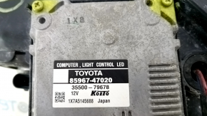 Фара передняя левая в сборе Toyota Prius V 12-14 дорест LED под полировку, царапины, тычки,