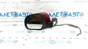 Зеркало боковое левое в сборе Nissan Leaf 13-17 5 пинов, подогрев, красный NAH