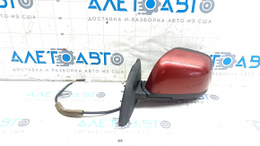 Зеркало боковое левое в сборе Nissan Leaf 13-17 5 пинов, подогрев, красный NAH
