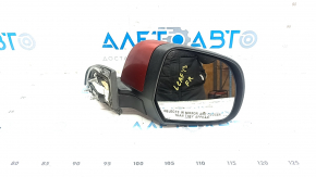 Зеркало боковое правое в сборе Nissan Leaf 13-17 5 пинов, подогрев, красный NAH