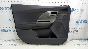 Garnitură portiere față stânga Kia Niro 17-22 negru, Harman Kardon, inserție neagră lucioasă, cotieră din piele, zgârieturi, denivelare din piele