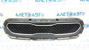 Grila radiator Kia Niro 17-19 HEV, PHEV fara radar, crom + negru lucios + structura, nisip