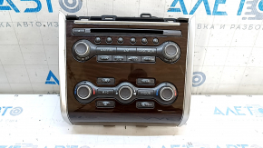 Climatizare și control audio Nissan Pathfinder 13-16 în navigație, zgârieturi de lemn, suprapunere uzată