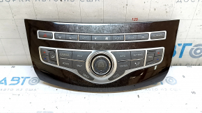 Afișaj și control climă Infiniti JX35 QX60 13-16 pre-restaură, ornamente din lemn maro