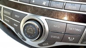 Управление дисплеем и климат контролем Infiniti JX35 QX60 13-16 дорест, накладка под дерево коричн