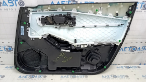 Обшивка двери карточка передняя левая Honda Accord 23-26 кожа черная, подлокотник кожа,вставка черная кожа, с ручкой