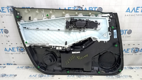 Обшивка двери карточка передняя правая Honda Accord 23-26 кожа черная, подлокотник кожа, вставка черная кожа, с ручкой