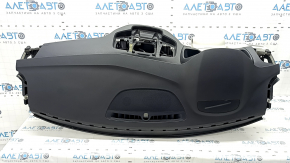 Торпедо передняя панель с AIRBAG Volvo XC90 16 с простой проекцией серая с черным, с накладкой щитка приборов и обрамлением рулевой колонки