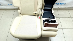 Rândul din spate de scaune Rândul 2 dreapta Lexus RX350 10-12 piele, bej, perforat, cu centură și cotieră, lovituri din piele