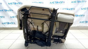 Rândul din spate de scaune Rândul 2 dreapta Lexus RX350 10-12 piele, bej, perforat, cu centură și cotieră, lovituri din piele