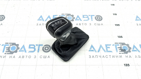 Ручка КПП Volvo XC90 16-22 T5, T6 кожа черная, с кожухом, хром, царапины, потерта