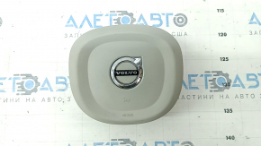 Подушка безопасности airbag в руль водительская Volvo XC90 16-23 серая, царапины, полез хром
