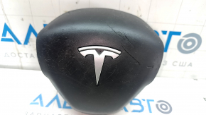 Подушка безопасности airbag в руль водительская Tesla Model 3 18- черная, царапина