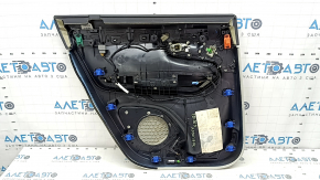 Garnitura portiera spate dreapta Volvo XC90 16-20 piele gri cu negru, insert si cotiera gri piele, cu mulaj sub lemn de mesteacan, zgarieturi, pentru curatare chimica