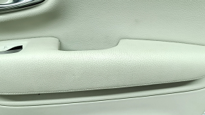 Garnitura portiera spate dreapta Volvo XC90 16-20 piele gri cu negru, insert si cotiera gri piele, cu mulaj sub lemn de mesteacan, zgarieturi, pentru curatare chimica