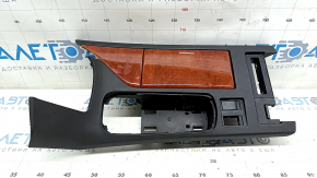 Накладка на центральную консоль под красное дерево подстаканник Lexus RX350 RX450h 10-12 темно-коричневый, под джойстик, царапины