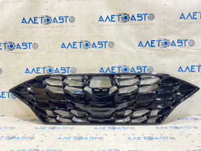 Решетка радиатора grill Hyundai Sonata 20-22 SEL, SEL Plus, Limited без парктроников, без камеры