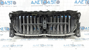 Решетка радиатора grill в сборе BMW X5 G05 19-23 с жалюзи дефлектором радиатора 3.0T с моторчиком, X-LINE, под камеру 360, хром, песок, вздулся хром
