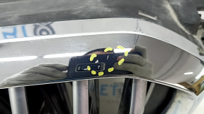 Решетка радиатора grill в сборе BMW X5 G05 19-23 с жалюзи дефлектором радиатора 3.0T с моторчиком, X-LINE, под камеру 360, хром, песок, вздулся хром