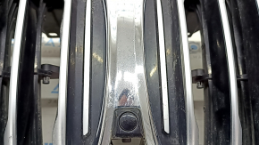 Решетка радиатора grill в сборе BMW X5 G05 19-23 с жалюзи дефлектором радиатора 3.0T с моторчиком, X-LINE, под камеру 360, хром, песок, вздулся хром