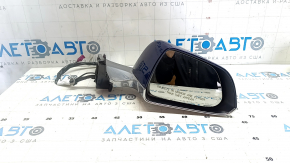 Зеркало боковое правое в сборе Tesla Model 3 18-20 13+1 пинов, подогрев, автозатемнение, синий PPSB, хром, тычки