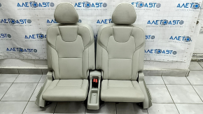 Задний ряд сидений 3 ряд Volvo XC90 16-22 кожа серая, под чистку, царапины на пластике
