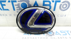 Эмблема решетки радиатора grill Lexus RX450h 10-15 голубое стекло, песок, полез хром