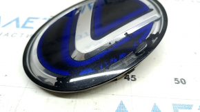 Эмблема решетки радиатора grill Lexus RX450h 10-15 голубое стекло, песок, полез хром