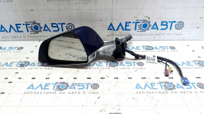 Ansamblu oglindă laterală stânga Tesla Model 3 18-13+2 pini, încălzită, auto-dimming, crom, albastru PPSB, zgârieturi 