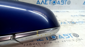 Зеркало боковое левое в сборе Tesla Model 3 18- 13+2 пинов, подогрев, автозатемнение, хром, синий PPSB, царапины