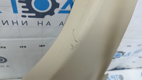 Накладка центральной стойки нижняя левая Lexus RX350 RX450h 10-15 беж, царапины