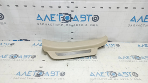 Garnitură prag spate dreapta Lexus RX350 RX450h 10-15 bej, cu ornamente cromate, zgârieturi