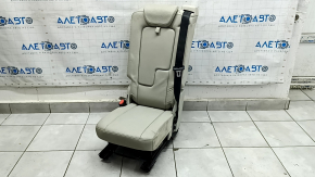 Заднее сидение центральное Volvo XC90 16-23 кожа серая под 3 ряда, с ремнем, под химчистку, царапины, примято