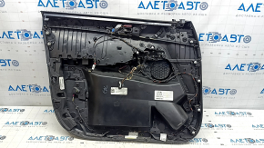 Garnitura portiera fata dreapta BMW X5 G05 19-23 piele neagra, insert lemn Alu Mesheffect, cotiera piele neagra, cu maner si tampoane cap la cap, dent, zgarieturi