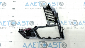 Накладка передней панели левая BMW X5 G05 19-23 под дерево Fineline Stripe, трещина в креплении