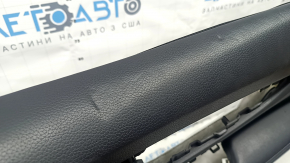 Garnitură portiere față dreapta Nissan Rogue 14-16 negru, inserție din grafit, crestat