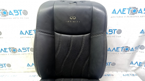 Обшивка пассажирского сиденья Infiniti JX35 QX60 13-15 кожа черна, подогрев, перфорация, с черной накладкой