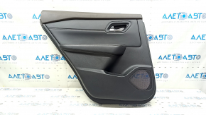 Обшивка двери карточка задняя левая Nissan Rogue 23-26 черная с черной вставкой кожа, подлокотник кожа, коричневый верх, под шторку, с ручкой и накладками